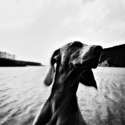 freetoedit blackandwhite dog blur